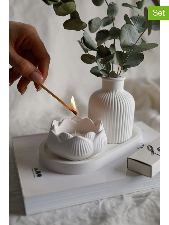 Lucky Bees 3-częściowy zestaw w kolorze białym rozmiar: onesize