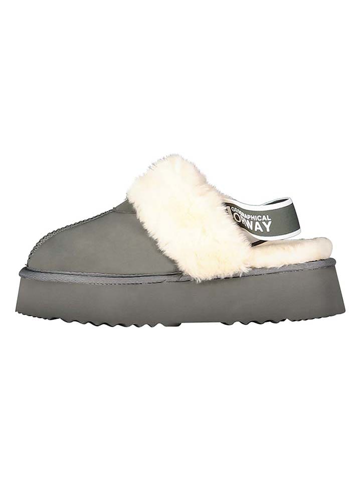 Geographical Norway Kapcie "Oscara" w kolorze szarym rozmiar: 37
