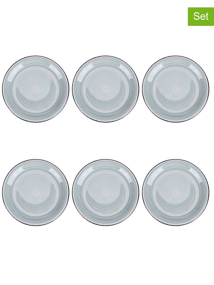 Villa d´Este Talerze (6 szt.) "4 Toni" w kolorze zielonym na owoce - Ø 19,3 cm rozmiar: onesize