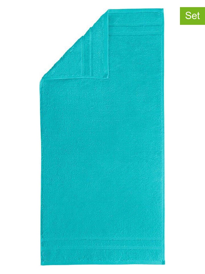Egeria Ręczniki (3 szt.) w kolorze turkusowym dla gości rozmiar: 30x50 cm