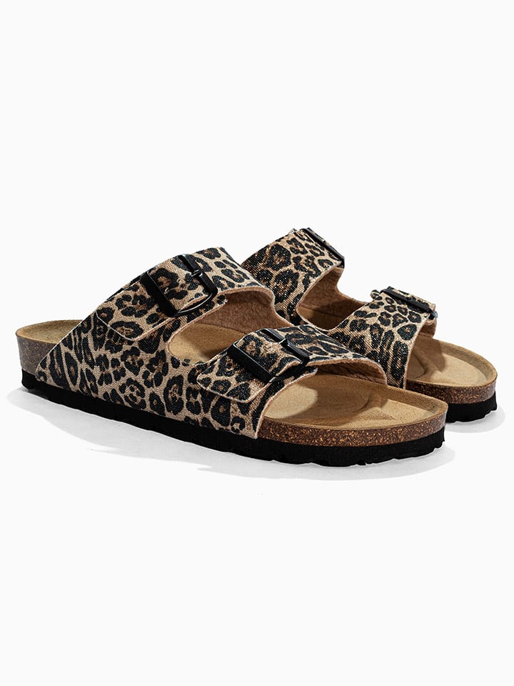 Sunbay Klapki "Trefle" w kolorze brązowo-beżowym rozmiar: 40