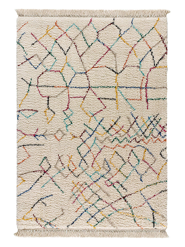 Atticgo Dywan w kolorze beżowym ze wzorem rozmiar: 135x190 cm