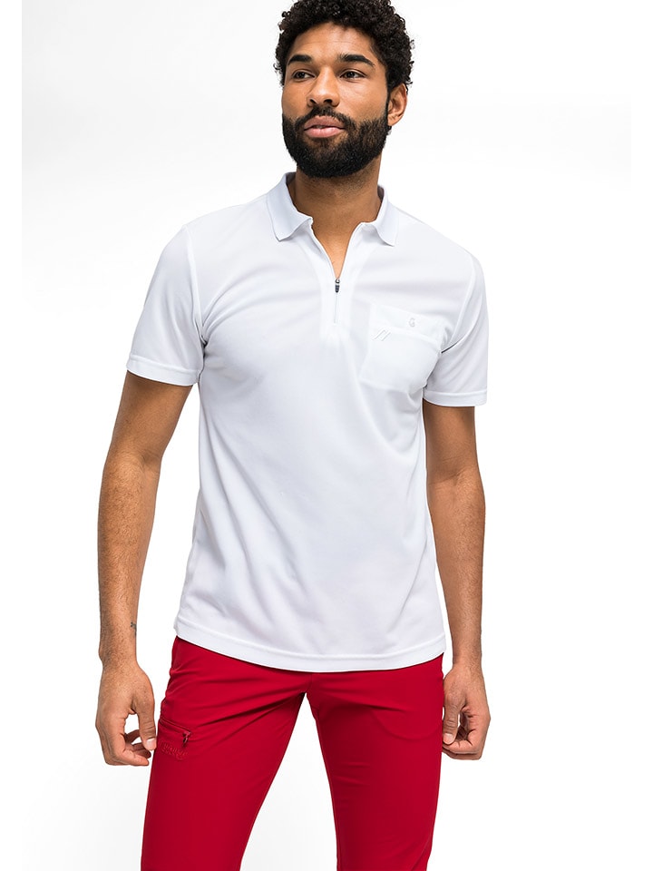 Maier Sports Funkcyjna koszulka polo "Arwin" w kolorze białym rozmiar: S