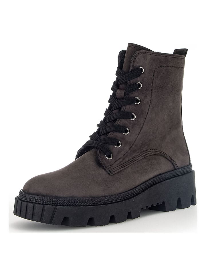 Gabor Skórzane botki w kolorze antracytowym rozmiar: 38,5