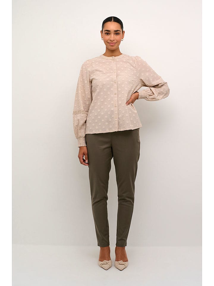 Kaffe Spodnie chino "Loraine" w kolorze brązowym rozmiar: 40