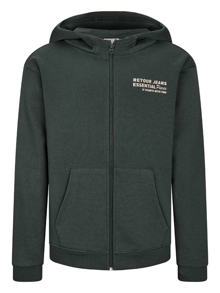 Retour Bluza "Asher" w kolorze zielonym rozmiar: 122/128