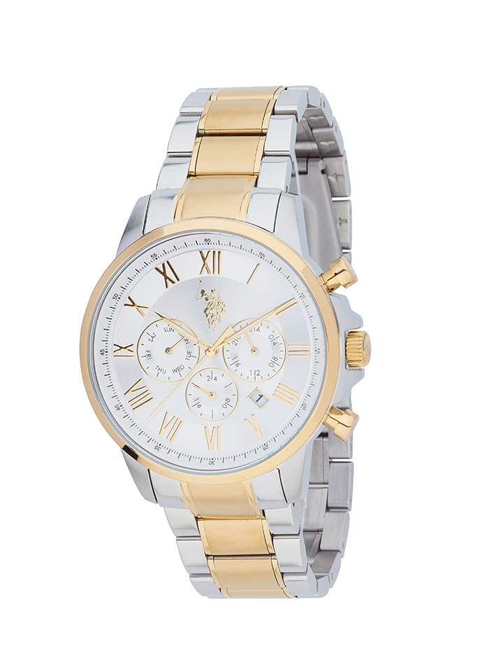 U.S. Polo Assn. Chronograf w kolorze srebrno-złoto-białym rozmiar: onesize