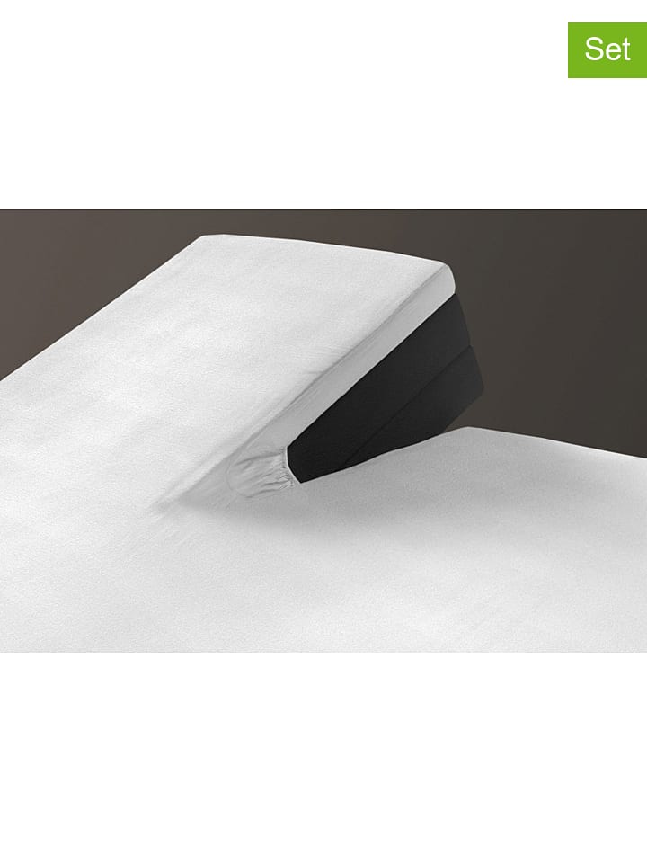 Lifa Living Prześcieradła dżersejowe (2 szt.) w kolorze białym na rozdzielany topper rozmiar: onesize