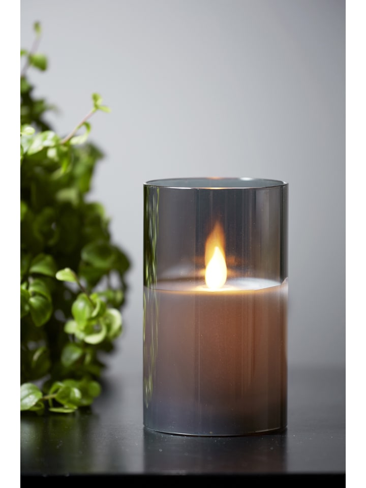 STAR Trading Świecznik LED "M-Twinkle" w kolorze czarnym - wys. 12,5 x Ø 7,5 cm rozmiar: onesize