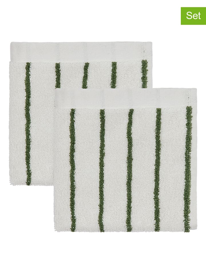 OYOY Myjki (2 szt.) "Raita" w kolorze białym - 30 x 30 cm rozmiar: onesize