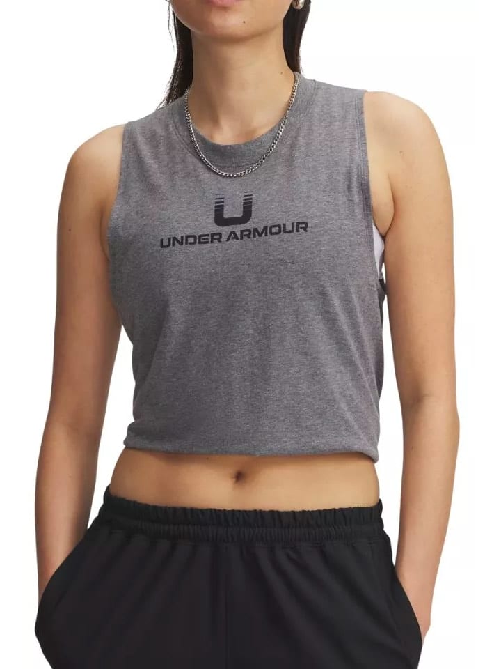 Under Armour Top funkcyjny w kolorze szarym rozmiar: XS
