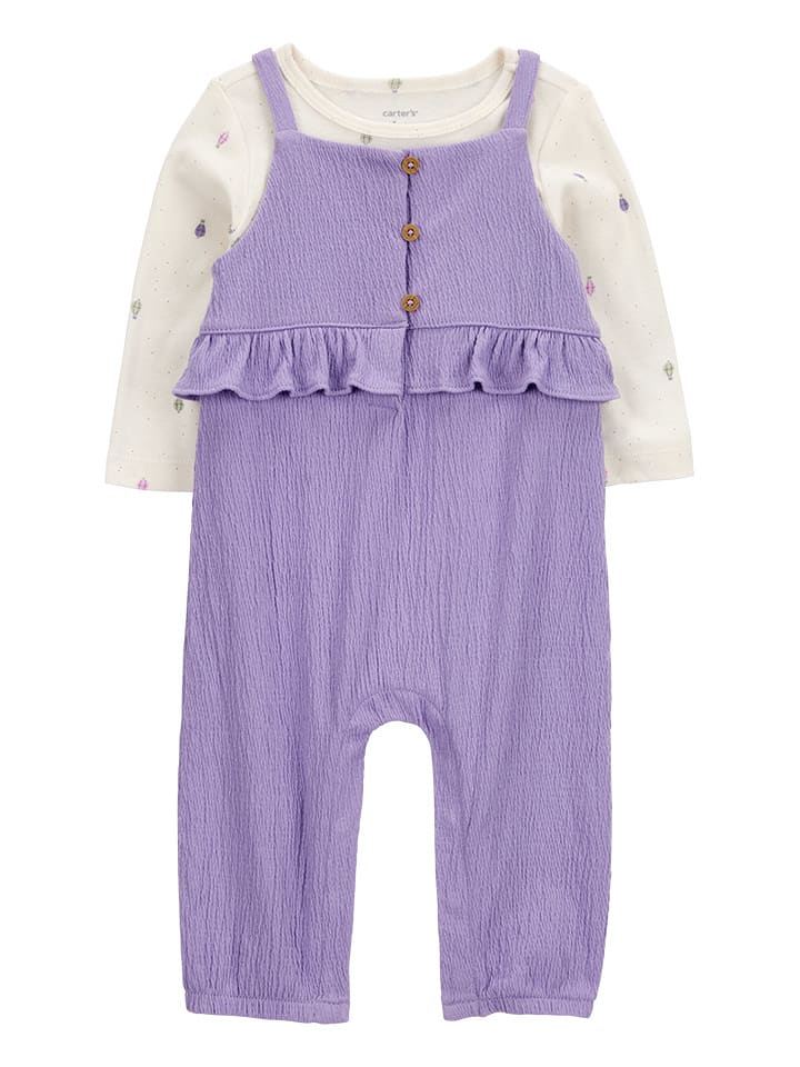 carter's 2-częściowy zestaw w kolorze fioletowo-białym rozmiar: 62