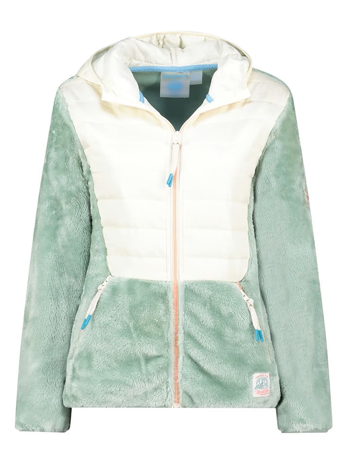 Canadian Peak Kurtka polarowa "Typologieak" w kolorze miętowo-białym rozmiar: XL