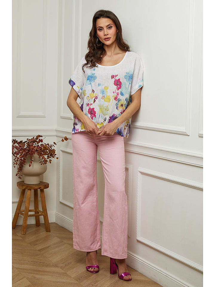 Plume Lniana bluzka "Cantik" w kolorze białym rozmiar: M