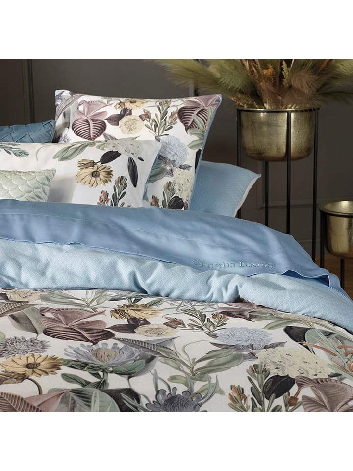 CXL by Christian Lacroix Satynowe prześcieradło w kolorze błękitnym na gumce rozmiar: 170x200 cm