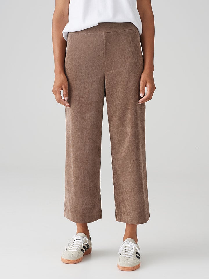 OPUS Sztruksowe kuloty w kolorze jasnobrązowym rozmiar: 44