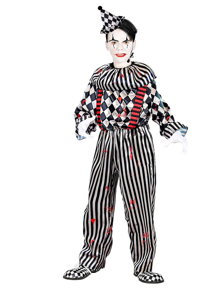 Widmann 2-częściowy kostium "RETRO CLOWN" w kolorze czarno-białym rozmiar: 128