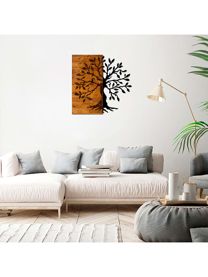 ABERTO DESIGN Dekoracja ścienna "Agac" - 58 x 58 cm rozmiar: onesize