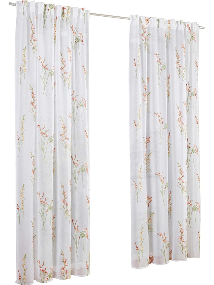 heine home Firanka dekoracyjna w kolorze białym rozmiar: 145x130 cm