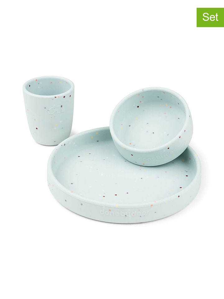 done by deer 3-częściowy zestaw "Confetti" w kolorze błękitnym rozmiar: onesize