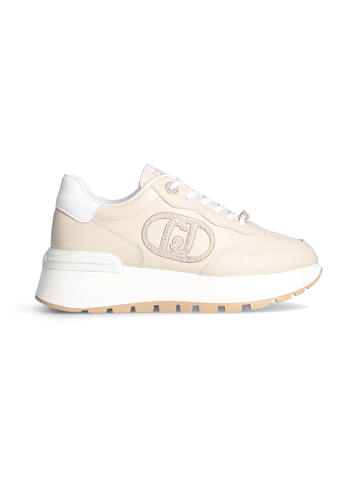 Liu Jo Skórzane sneakersy w kolorze beżowym rozmiar: 40