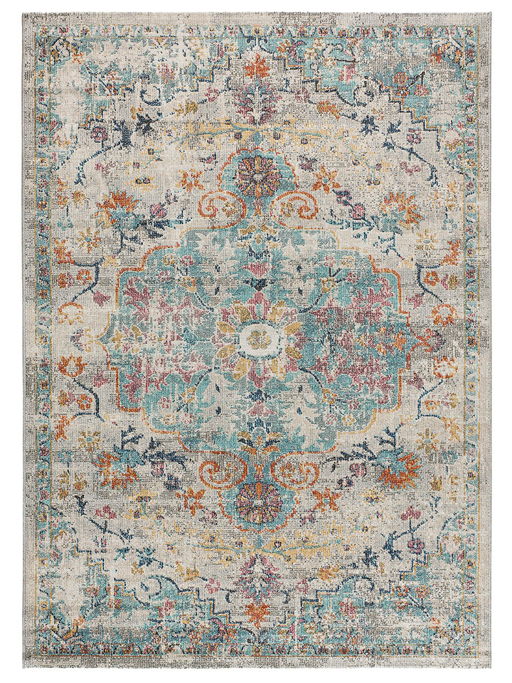 Moma Dywan zewnętrzny "Luna" w kolorze turkusowo-kremowo-pomarańczowym rozmiar: 160x230 cm