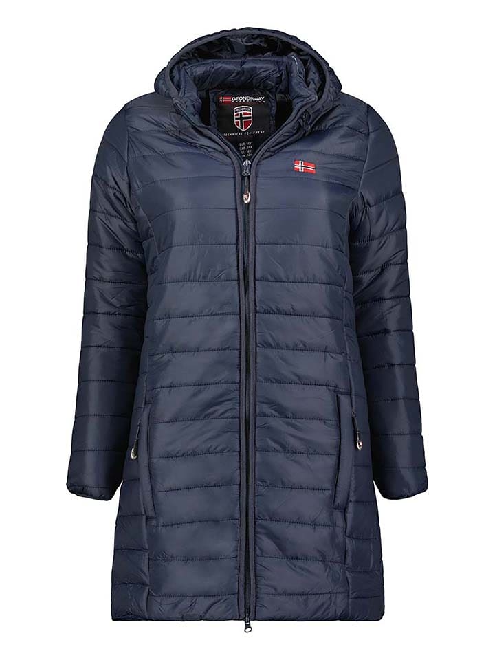 Geographical Norway Płaszcz pikowany "Atika" w kolorze granatowym rozmiar: XL