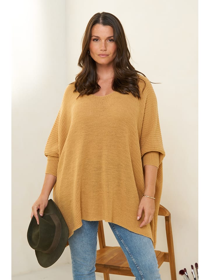 Curvy Lady Sweter w kolorze jasnobrązowym rozmiar: 48/50