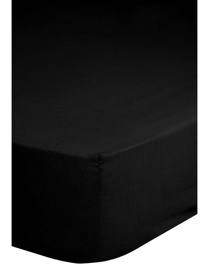 Good Morning Prześcieradło "Good Morning" w kolorze czarnym na gumce rozmiar: 90x200 cm