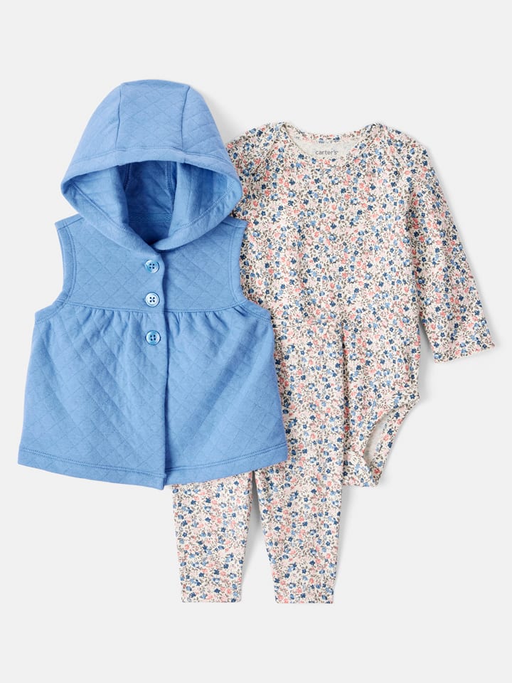 carter's 3-częściowy zestaw w kolorze błękitnym ze wzorem rozmiar: 68