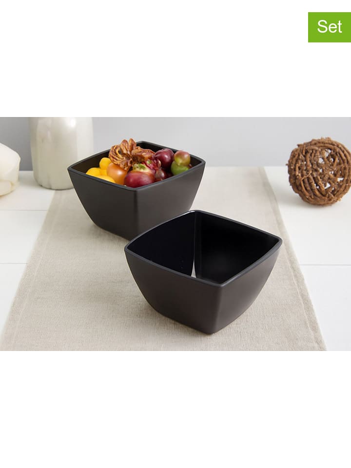Hermia Miski (2 szt.) w kolorze czarnym do serwowania - 24 x 24 cm rozmiar: onesize