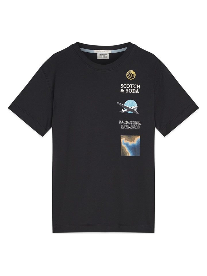 Scotch & Soda Koszulka w kolorze czarnym rozmiar: 128/134