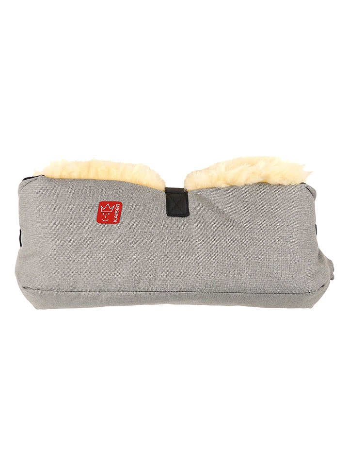 Kaiser Naturfellprodukte Ogrzewacz wełniany "Big Double" w kolorze szarym do rąk - 45 x 22 cm rozmiar: onesize