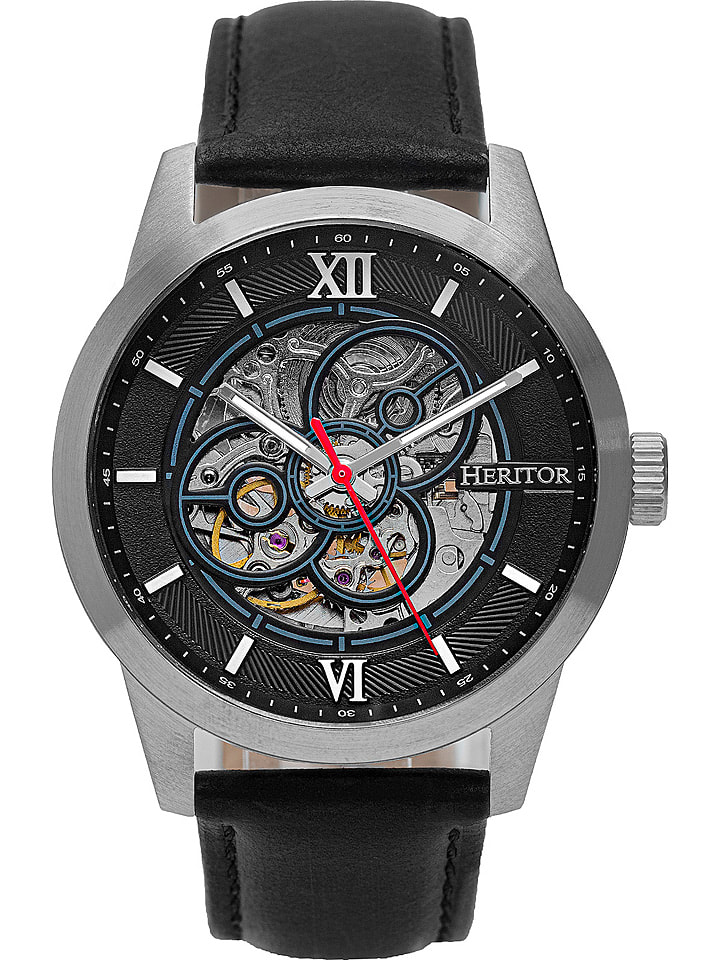 Heritor Zegarek automatyczny w kolorze srebrno-czarnym rozmiar: onesize