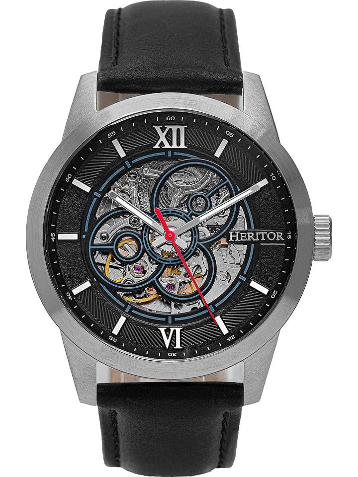 Heritor Zegarek automatyczny w kolorze srebrno-czarnym rozmiar: onesize