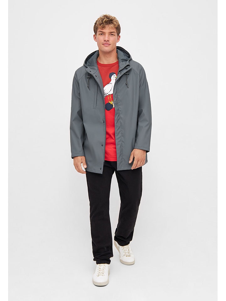 Derbe Kurtka przeciwdeszczowa w kolorze szarym rozmiar: S