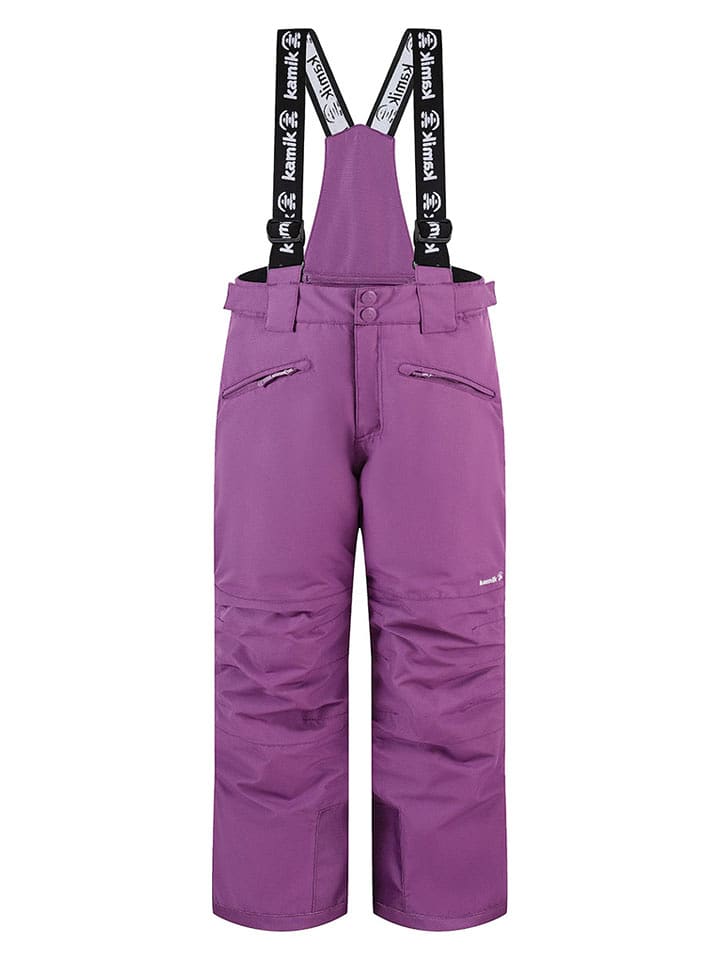 Kamik Spodnie narciarskie "Galaxia" w kolorze jagodowym rozmiar: 128