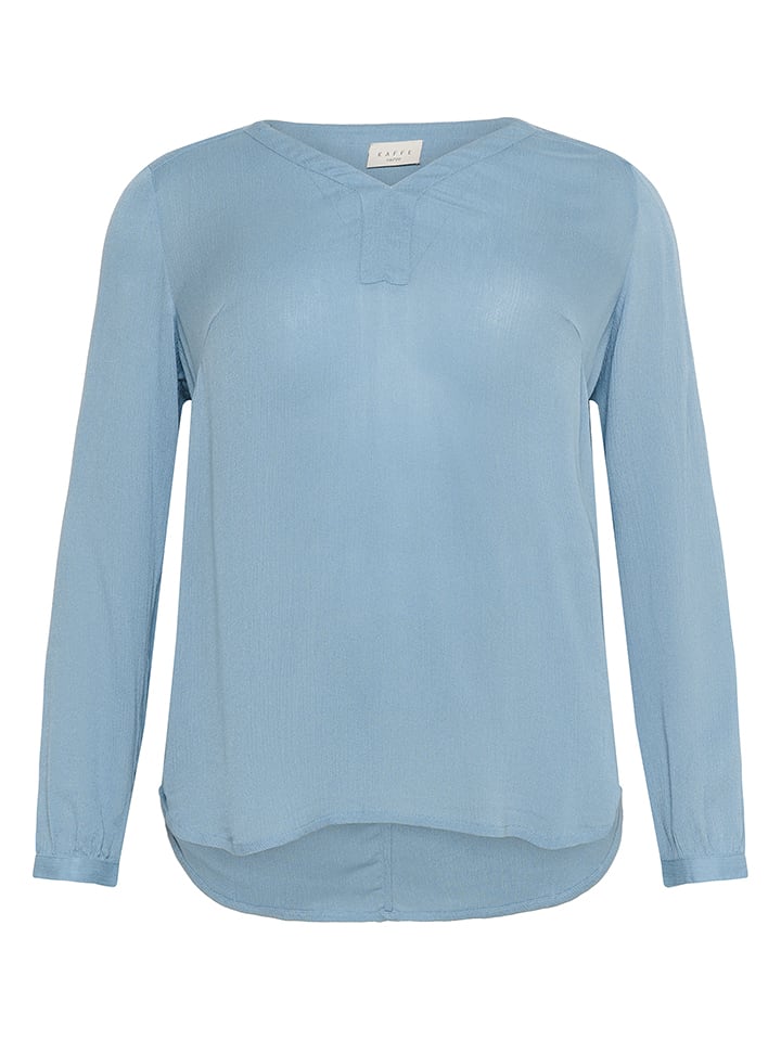 KAFFE curve Bluzka w kolorze błękitnym rozmiar: 48