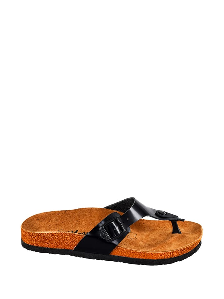 Moosefield Skórzane japonki w kolorze czarnym rozmiar: 41