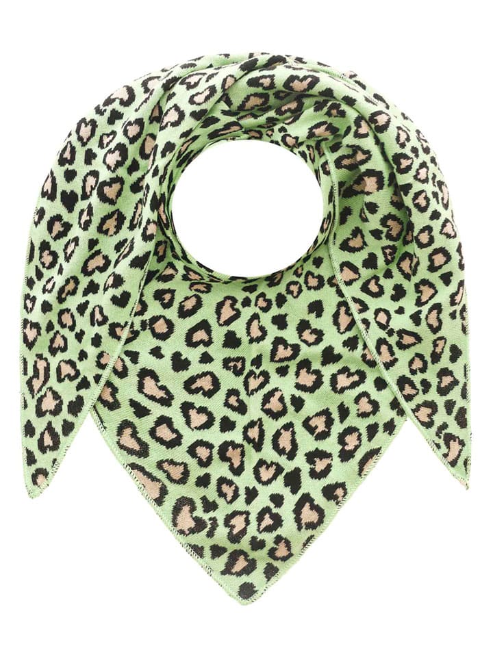 Zwillingsherz Chusta trójkątna w kolorze zielonym - 200 x 100 cm rozmiar: onesize