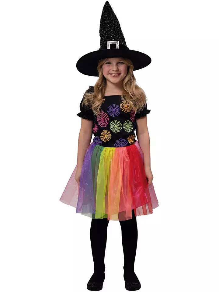 Party x People Sukienka kostiumowa "Spider witch" w kolorze czarnym ze wzorem rozmiar: 104