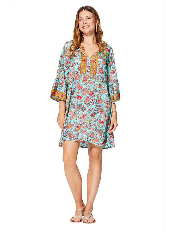 Aller Simplement Sukienka w kolorze turkusowo-pomarańczowym rozmiar: 34-40