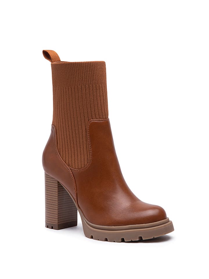 Foreverfolie Botki w kolorze jasnobrązowym rozmiar: 36