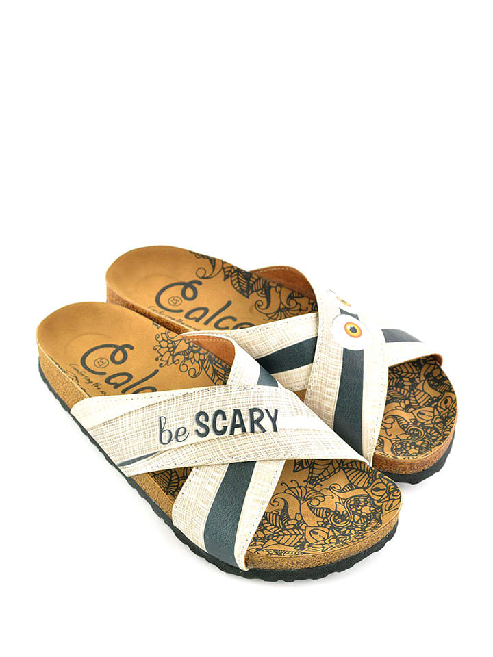 Calceo Klapki w kolorze jasnozielono-czarnym rozmiar: 42