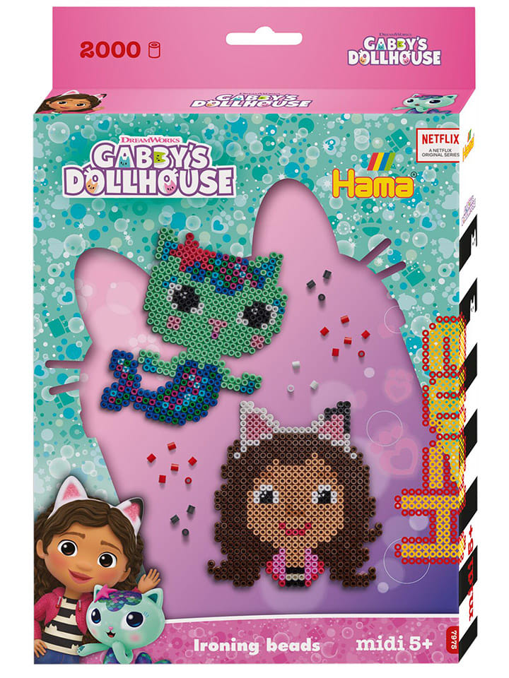 Hama 2.000-częściowy zestaw koralików "Gabbys Dollhouse" do prasowanek - 5+ rozmiar: onesize