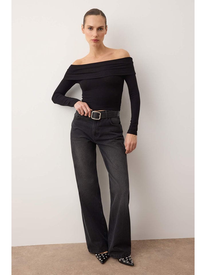 trendyol Bluzka w kolorze czarnym rozmiar: XS