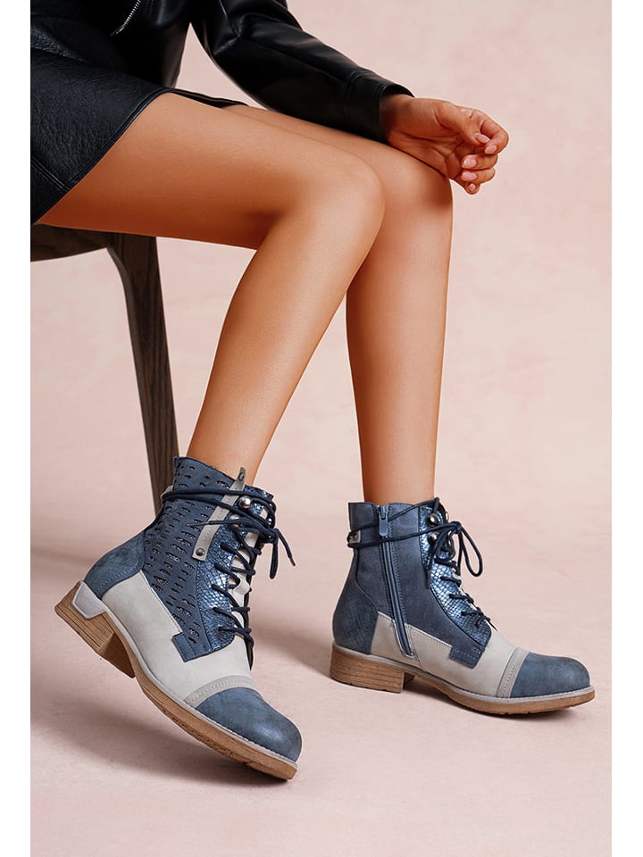 Foreverfolie Botki w kolorze niebieskim rozmiar: 38