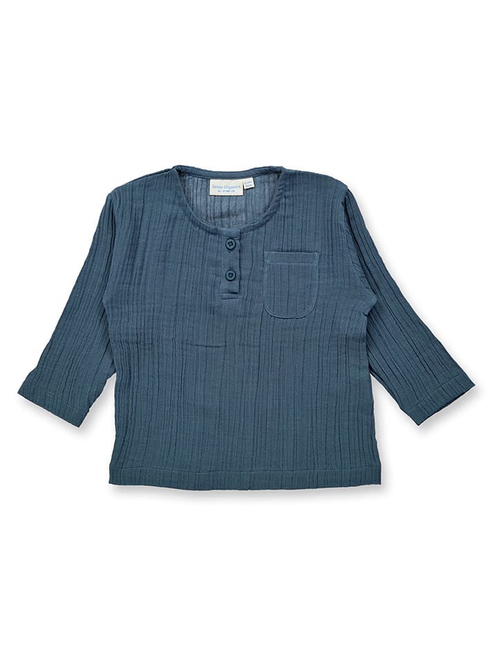 Sense Organics Koszula "Plin" w kolorze granatowym rozmiar: 116