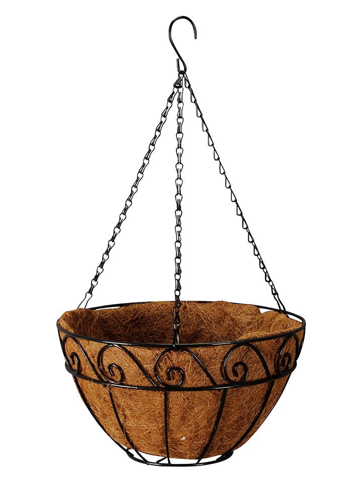 POSIWIO Kosz wiszący w kolorze czarnym - wys. 15 x Ø 30,5 cm rozmiar: onesize