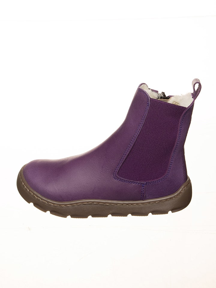 POM POM Skórzane buty w kolorze fioletowym do chodzenia na boso rozmiar: 32